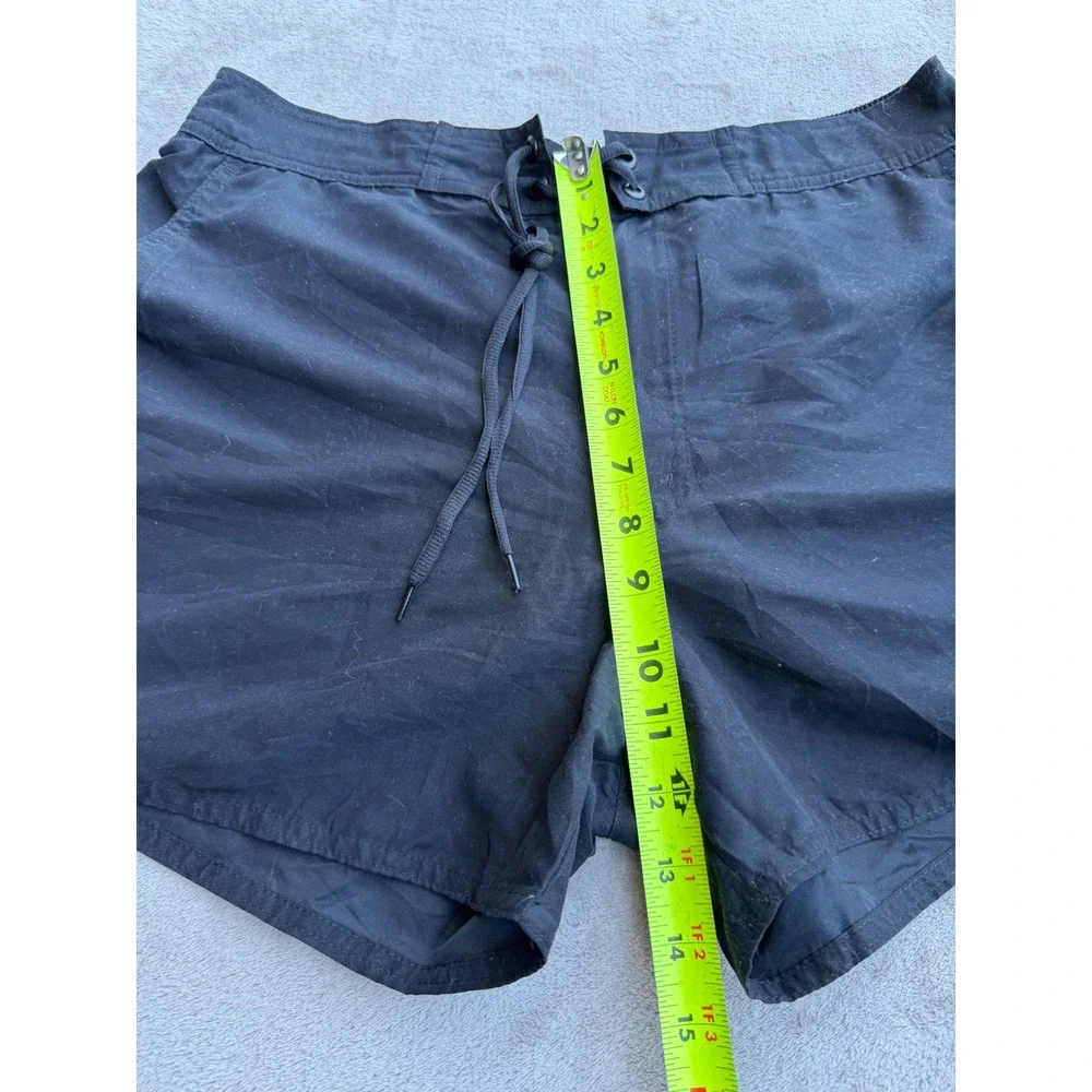 Catalina Board Shorts Womens L 12-14 Black Drawstring Swim Trunks